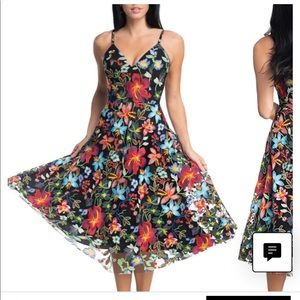 Dress the Population Black Floral Dress, Size M, Worn once like new condition!